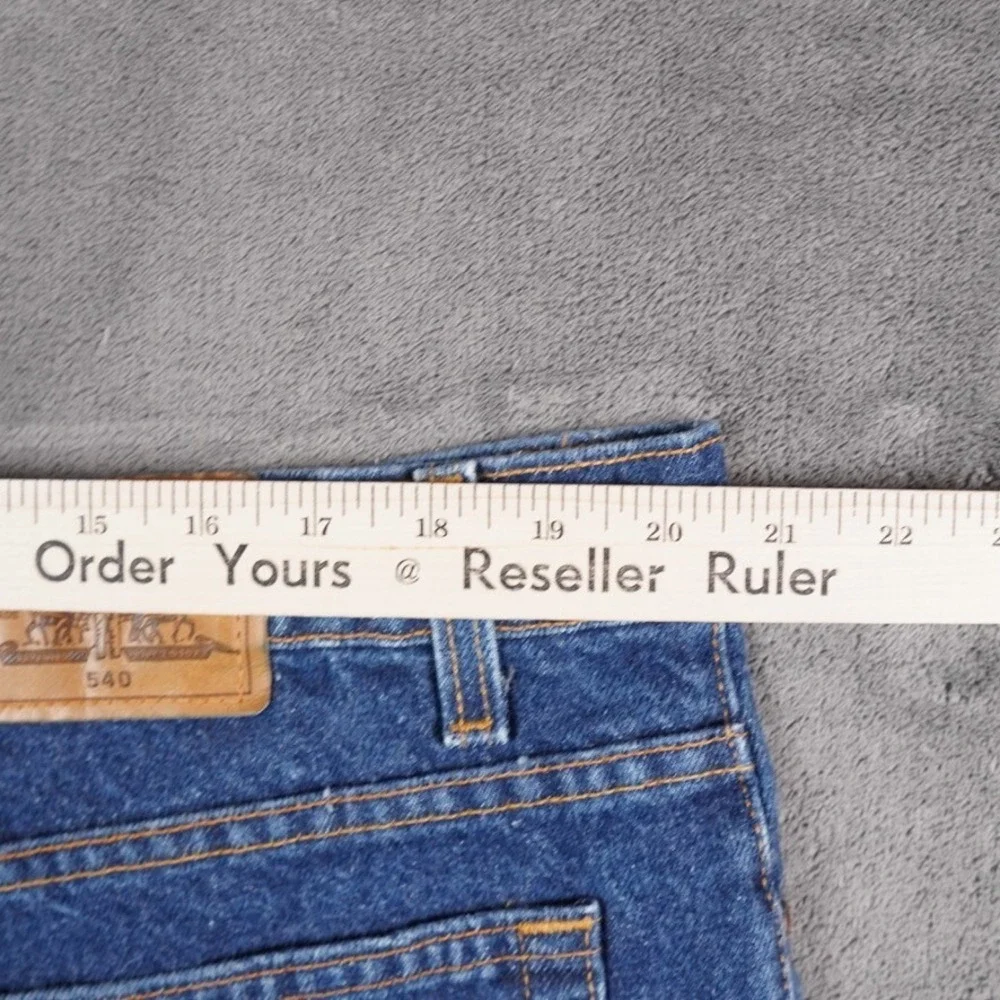 VTG Levis 540 Jeans Mens 44x34 (42x34) Blue‎ Orange Tab Dark Wash Black Bat Wing
